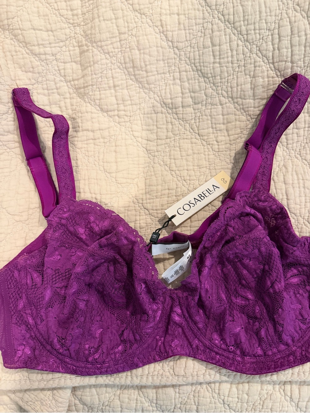 Cosabella Magenta Lace Underwire Bra